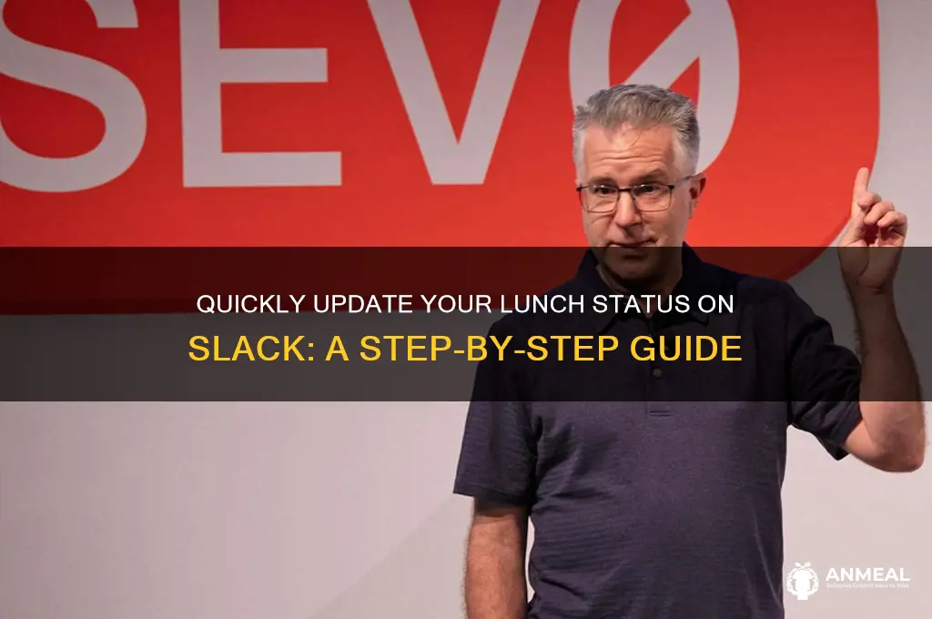 how to add lunch status on slack