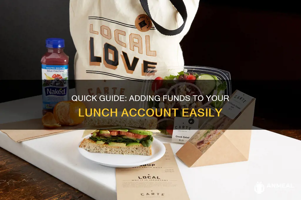 how to add money to lunch account