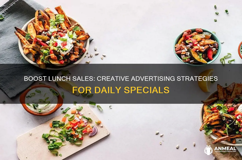 how to advertise lunch specials
