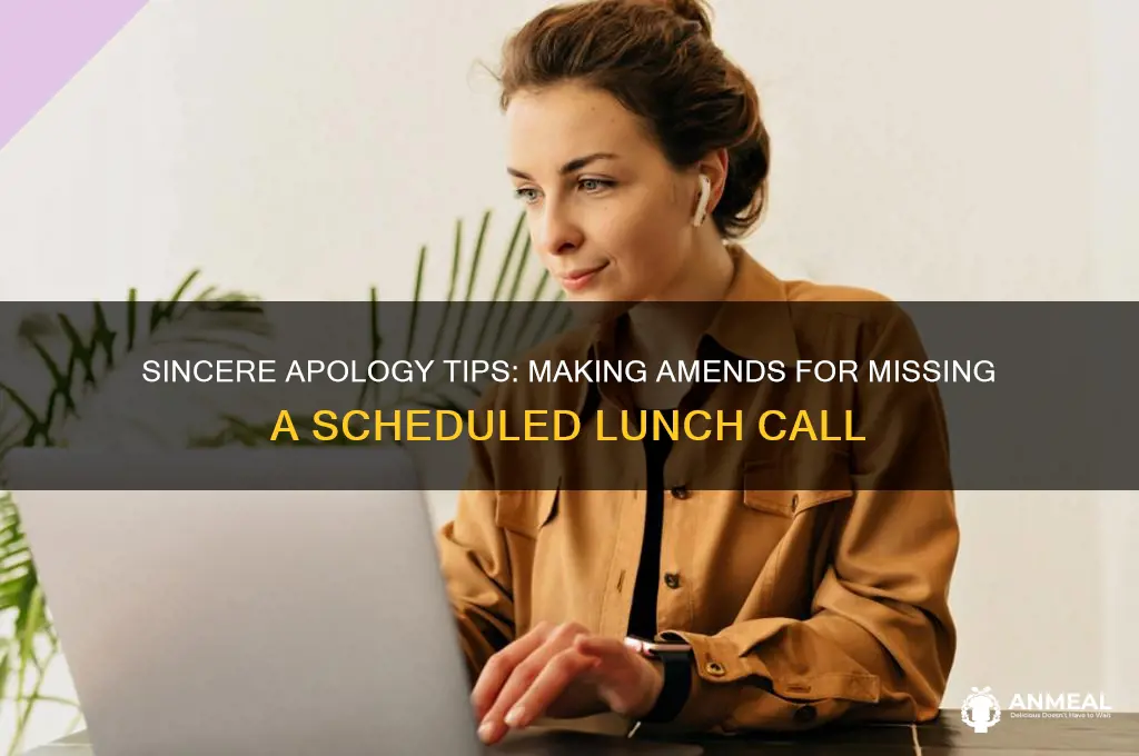 how to apologize for missing a call lunch