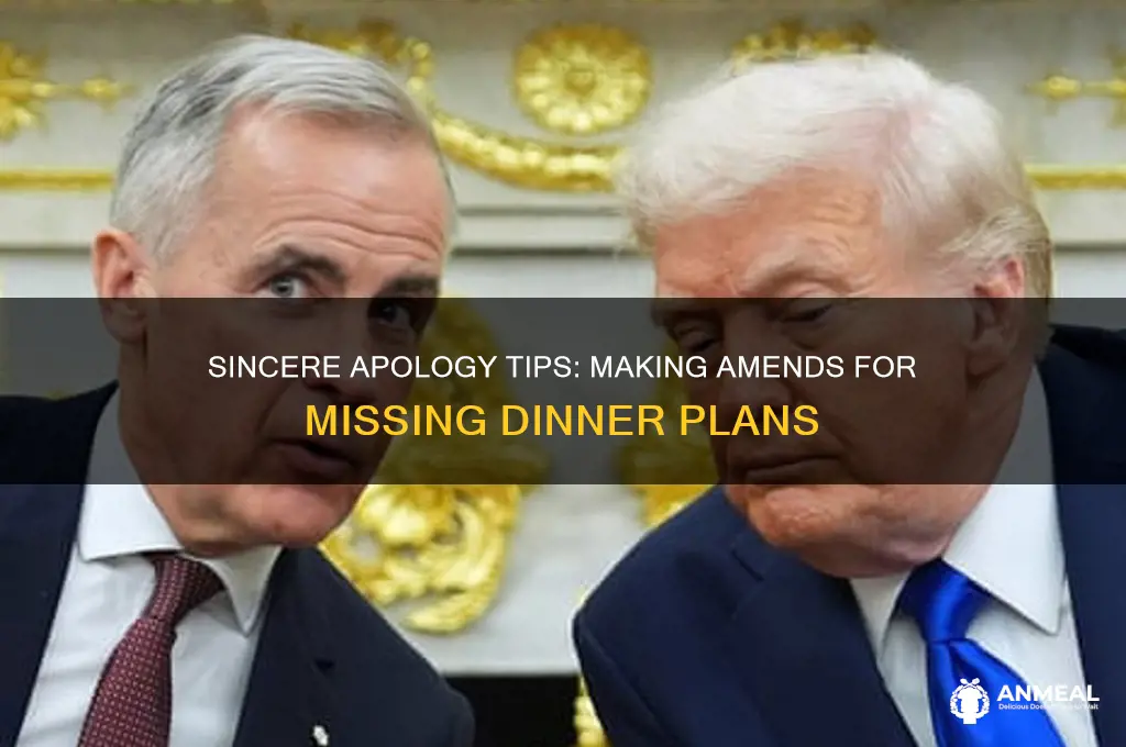 how to apologize for missing dinner