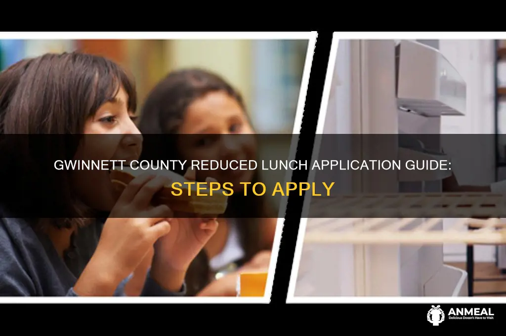 how to application for reduced lunch in gwinnett county