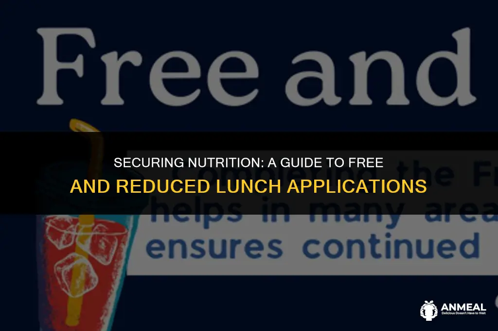 how to apply for free and reduced lunch