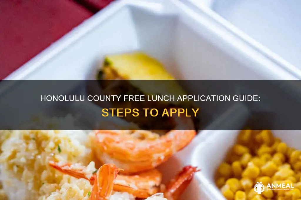 how to apply for free lunch honolulu county