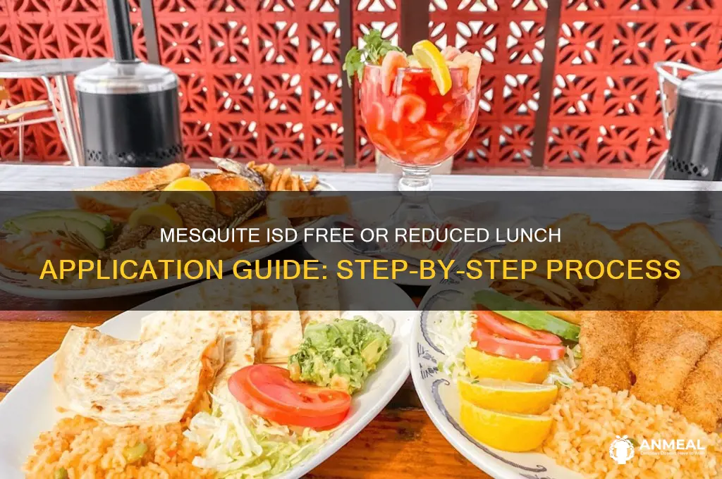 how to apply for freeor reduced lunch for mesquite isd