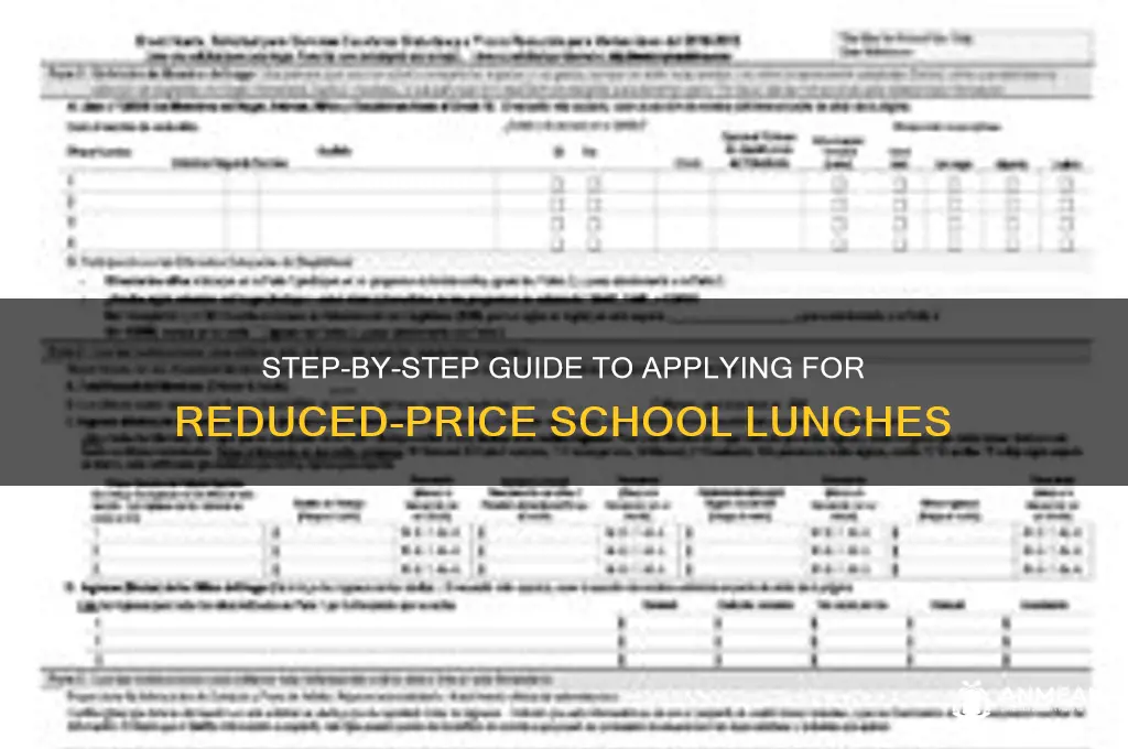 how to apply for reduced lunch