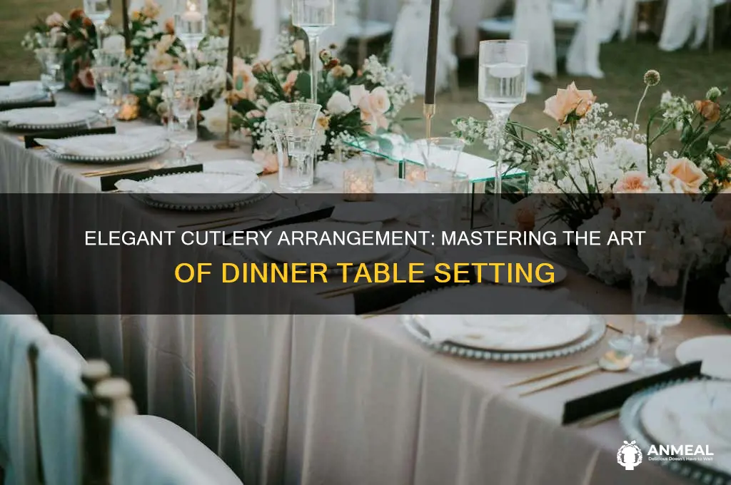 how to arrange cutlery on a dinner table