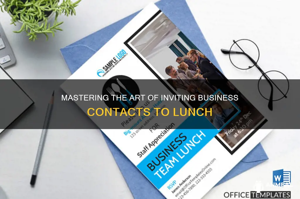 how to ask a business to lunch