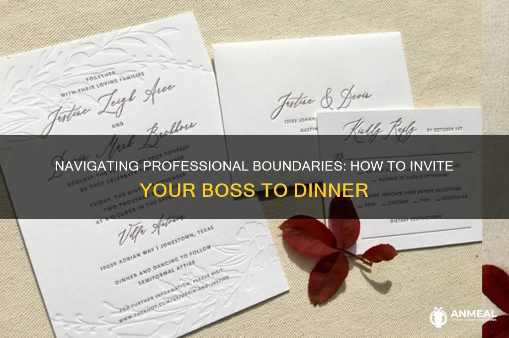 how to ask boss out for dinner