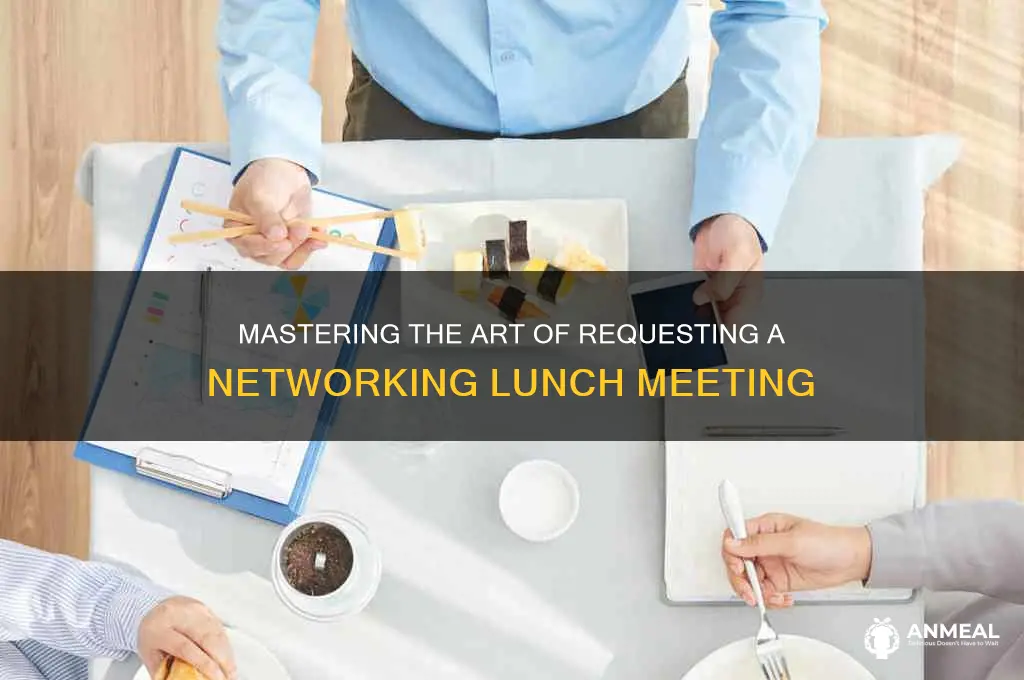 how to ask for a networking lunch appointment