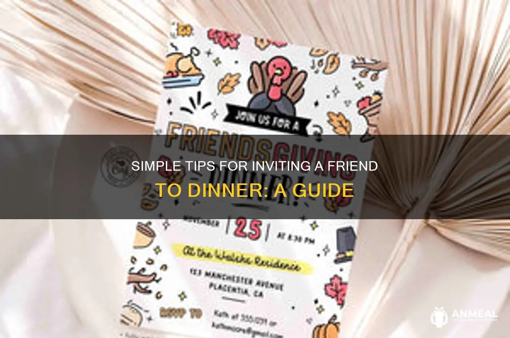how to ask for dinner plans with a friend