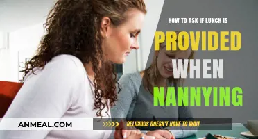 Nannying and Meals: How to Ask if Lunch is Provided