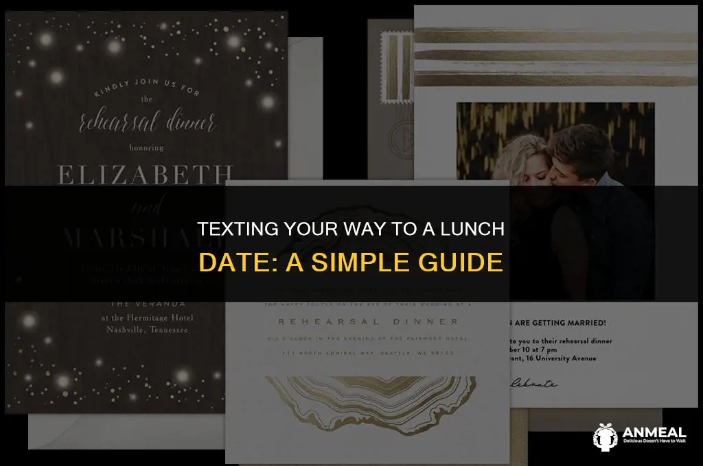 how to ask someone to lunch over text