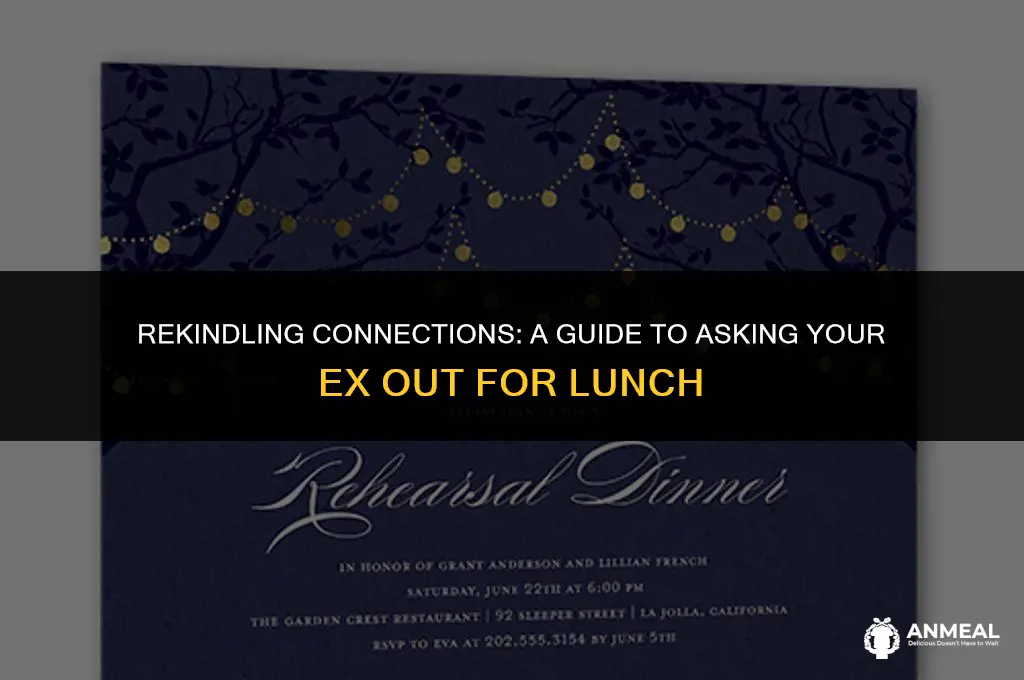 how to ask your ex girlfriend out for lunch