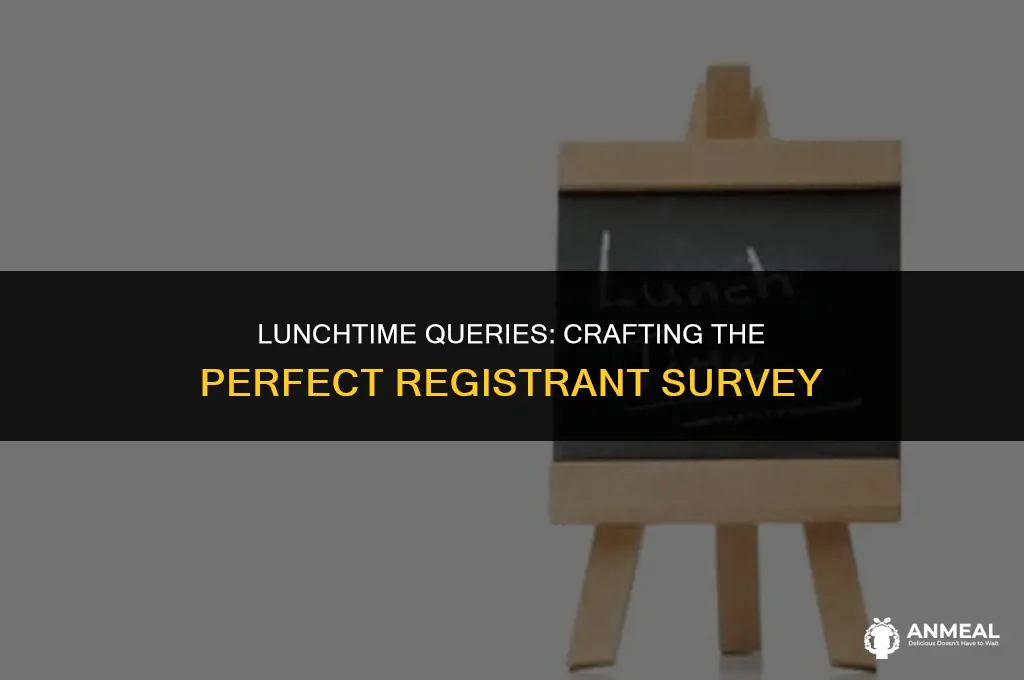 how to ask your registrants if they want lunch