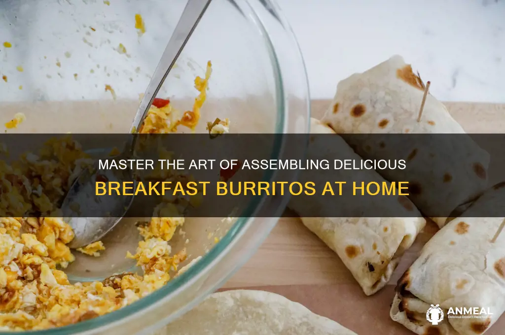 how to assemble breakfast burritos