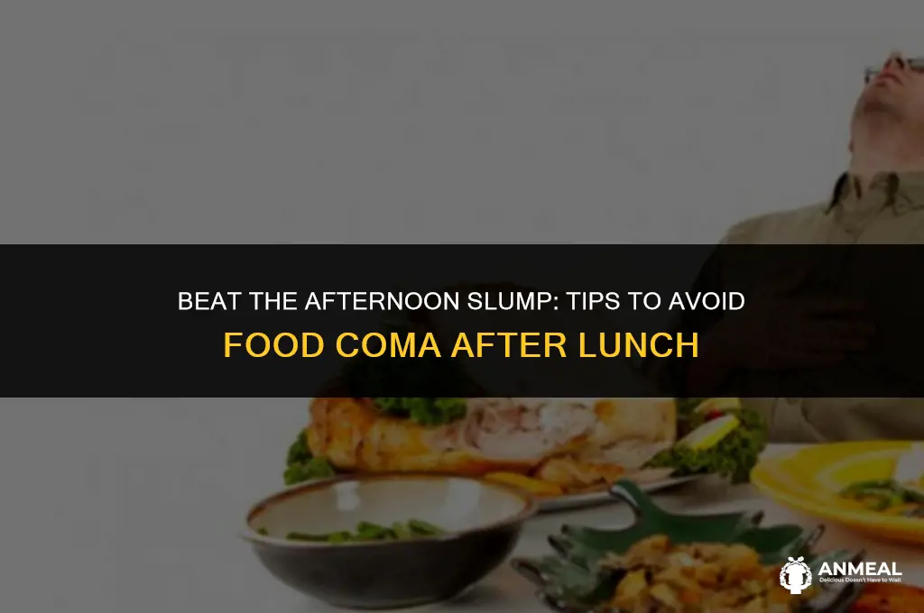 how to avoid food coma after lunch