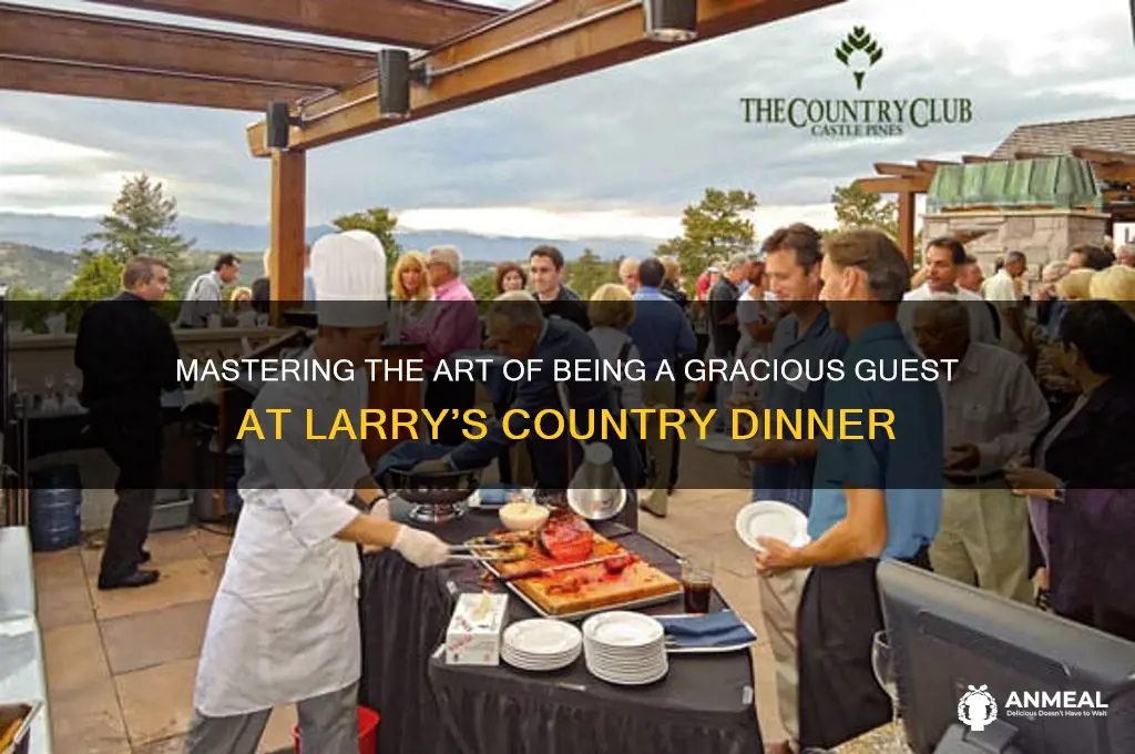 how to be a guest at larry country dinner