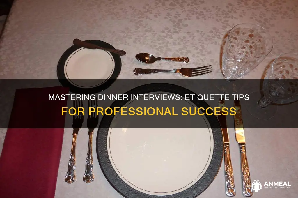 how to behave during a dinner interview