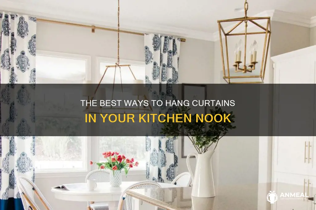 how to bl place curtains in kitchen breakfast area