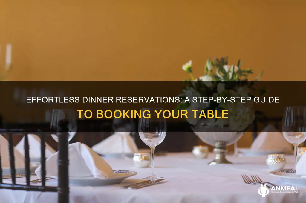 how to book a table for dinner