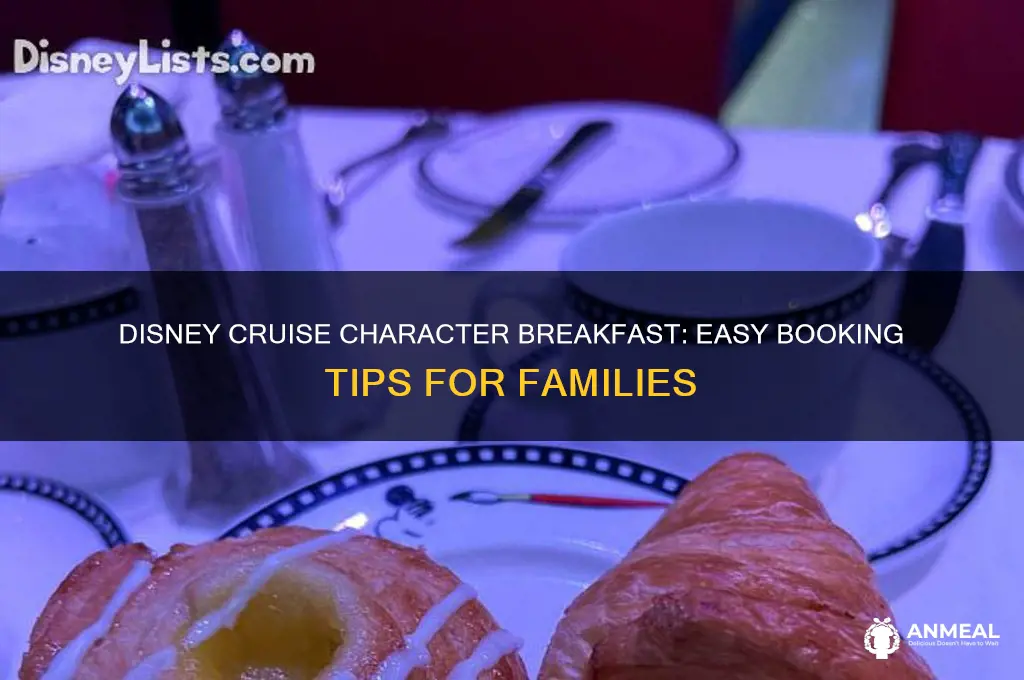 how to book character breakfast on disney cruise