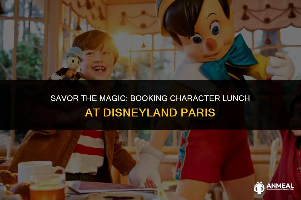 how to book character lunch at disneyland paris