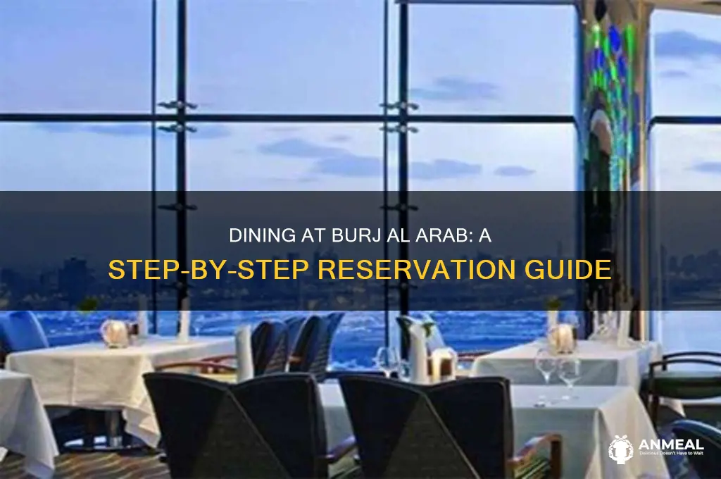 how to book dinner in burj al arab