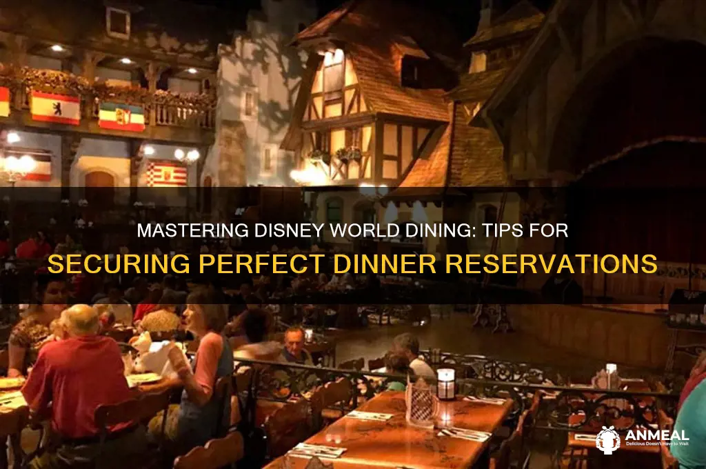 how to book dinner reservations at disney world