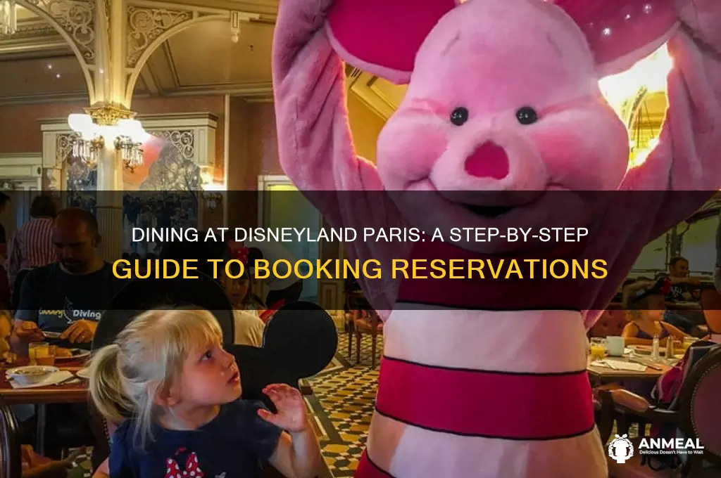 how to book dinner reservations in disneyland paris