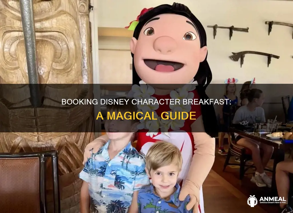 how to book disney character breakfast
