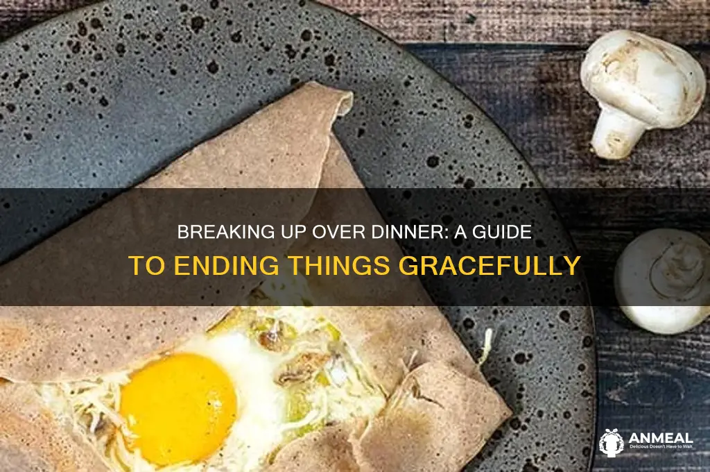 how to break up with someone dinner