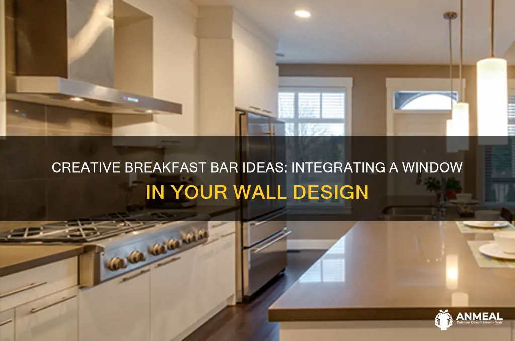 how to breakfast bar with window in wall