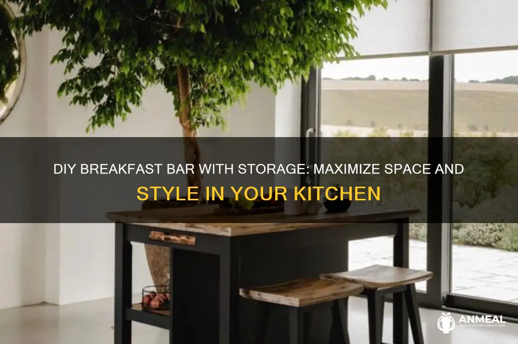 how to build a breakfast bar with storage