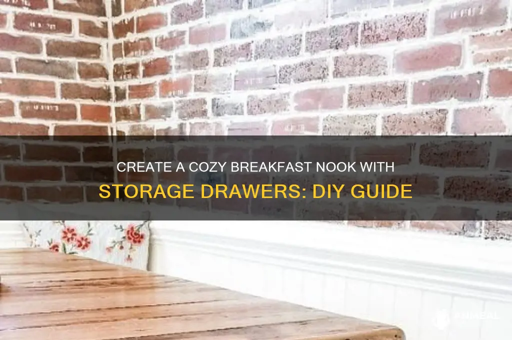 how to build a breakfast nook with drawers