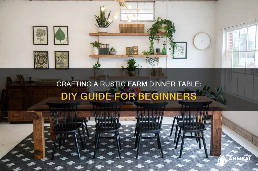 how to build a farm dinner table