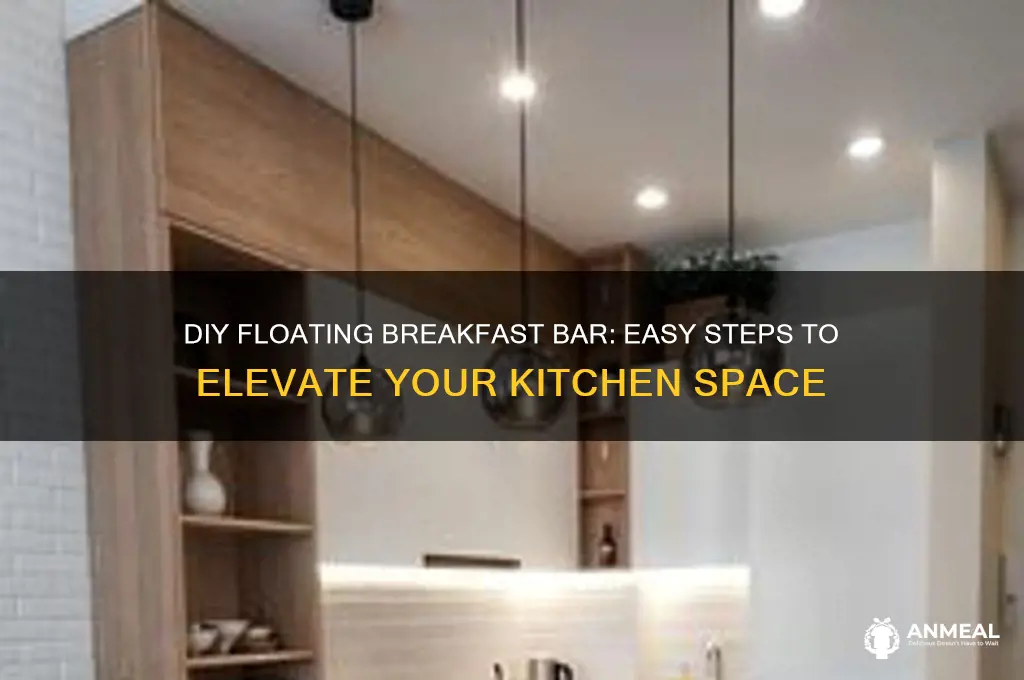 how to build a floating breakfast bar