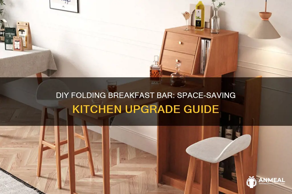 how to build a folding breakfast bar