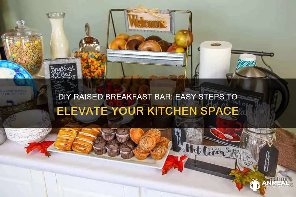 how to build a raised breakfast bar