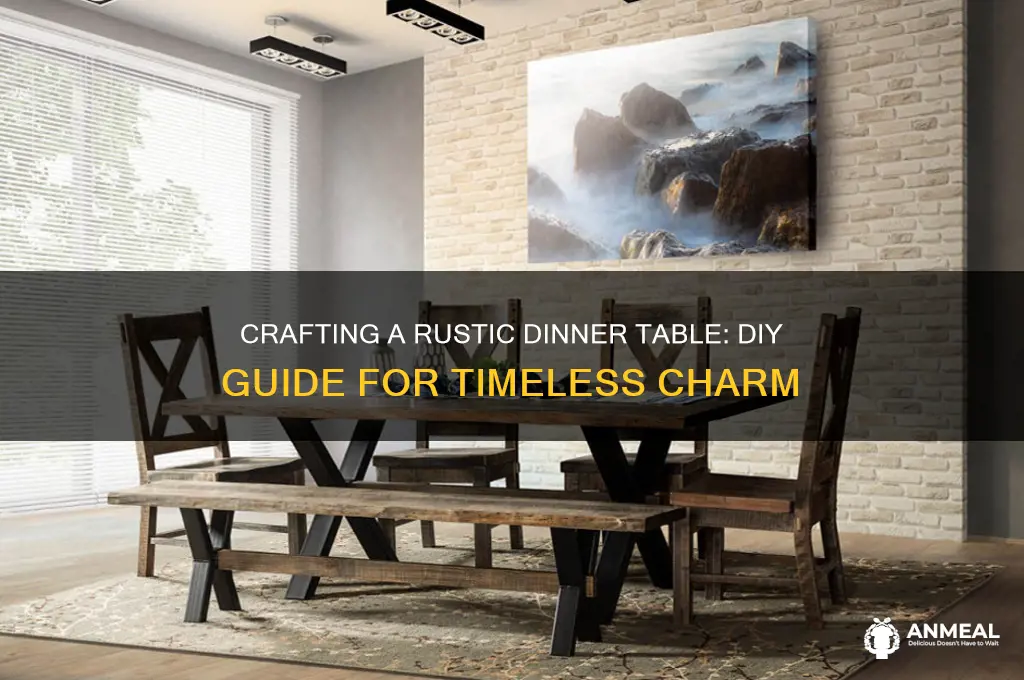 how to build a rustic dinner table