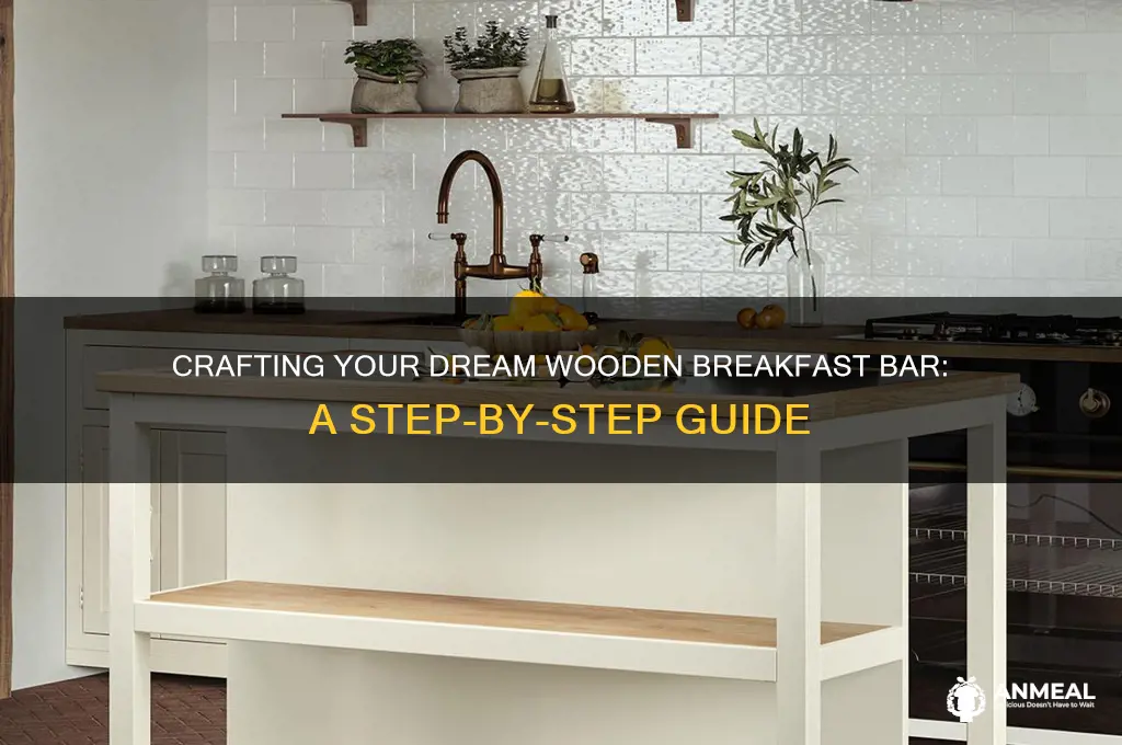 how to build a wooden breakfast bar