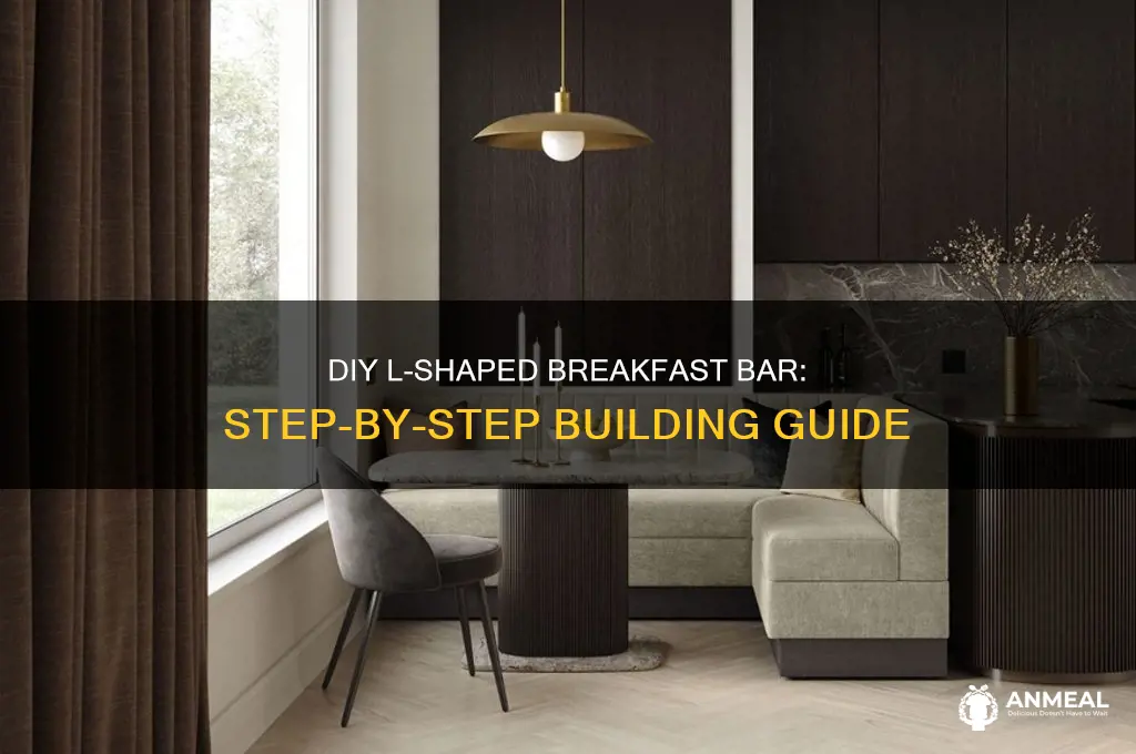 how to build an l shaped breakfast bar