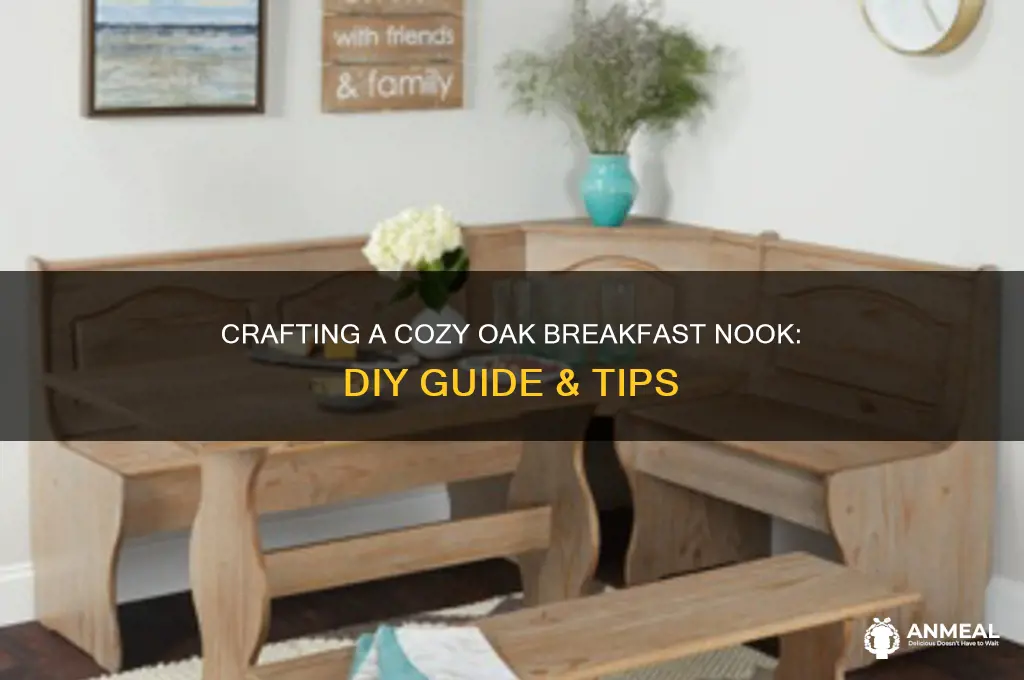 how to build an oak breakfast nook