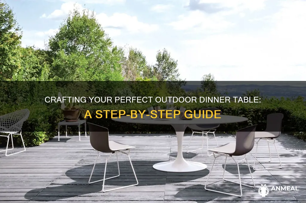 how to build an outdoor dinner table