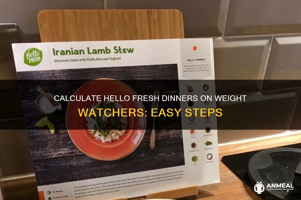 how to calculate hello fresh dinner on weight watchers