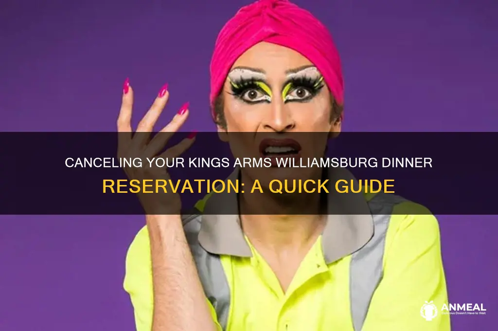 how to cancel a dinner reservation at kings arms williamsburg