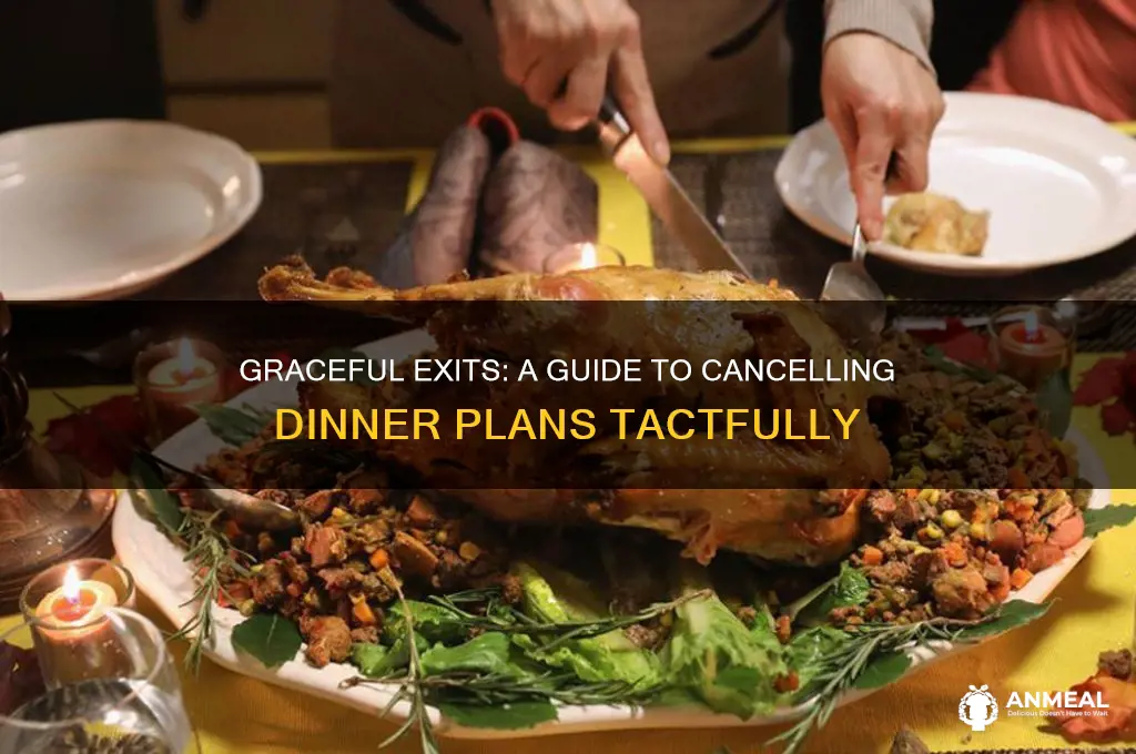 how to cancel dinner plans
