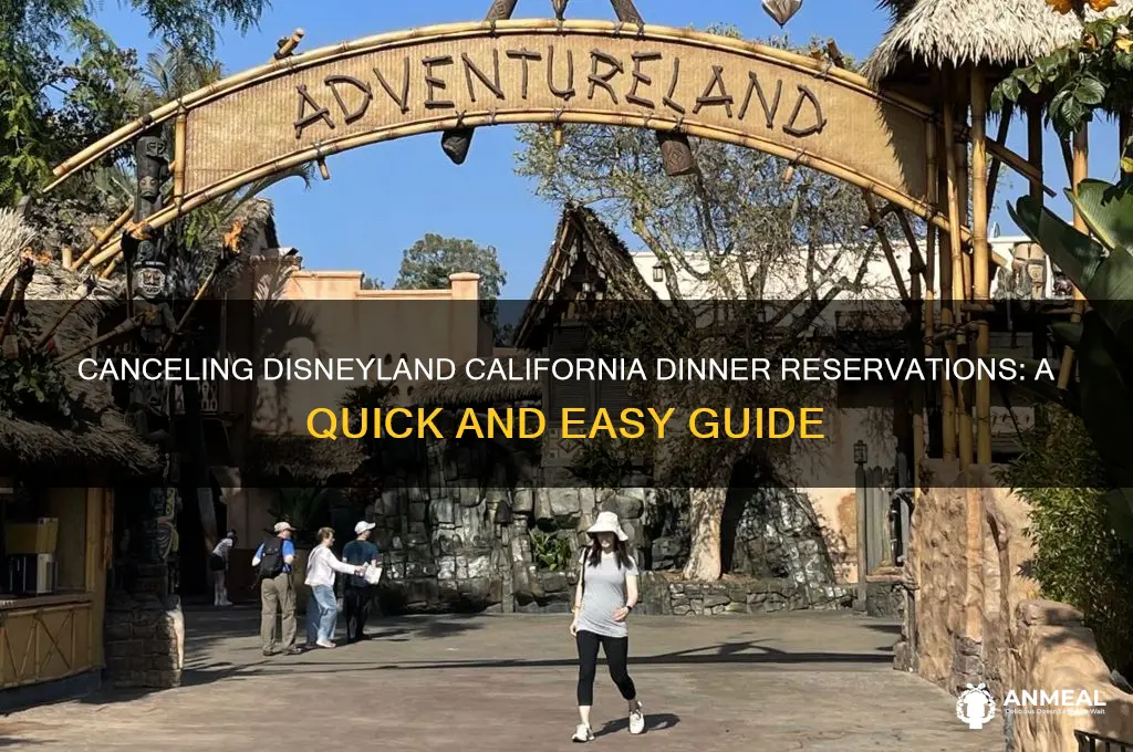 how to cancel dinner resservations at disneyland ca