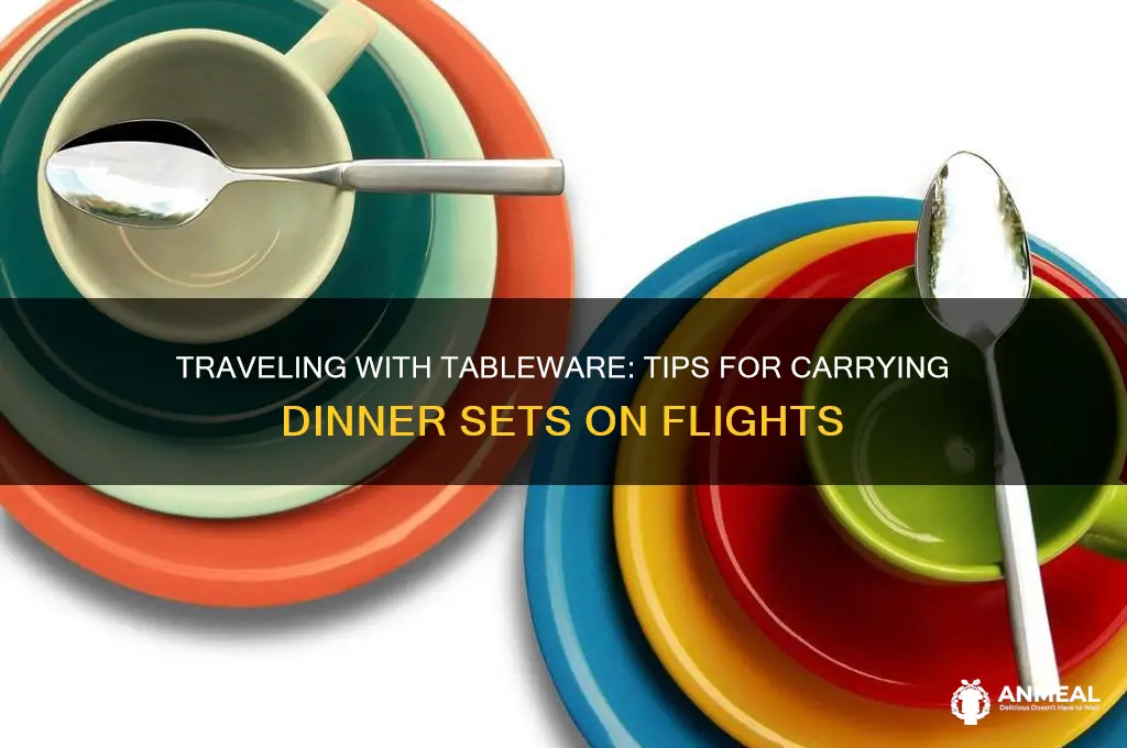 how to carry dinner set in flight