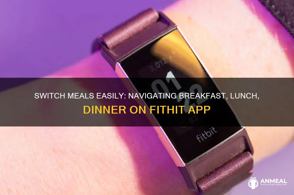 how to chanfe between breakfast lunch and dinner fithit app